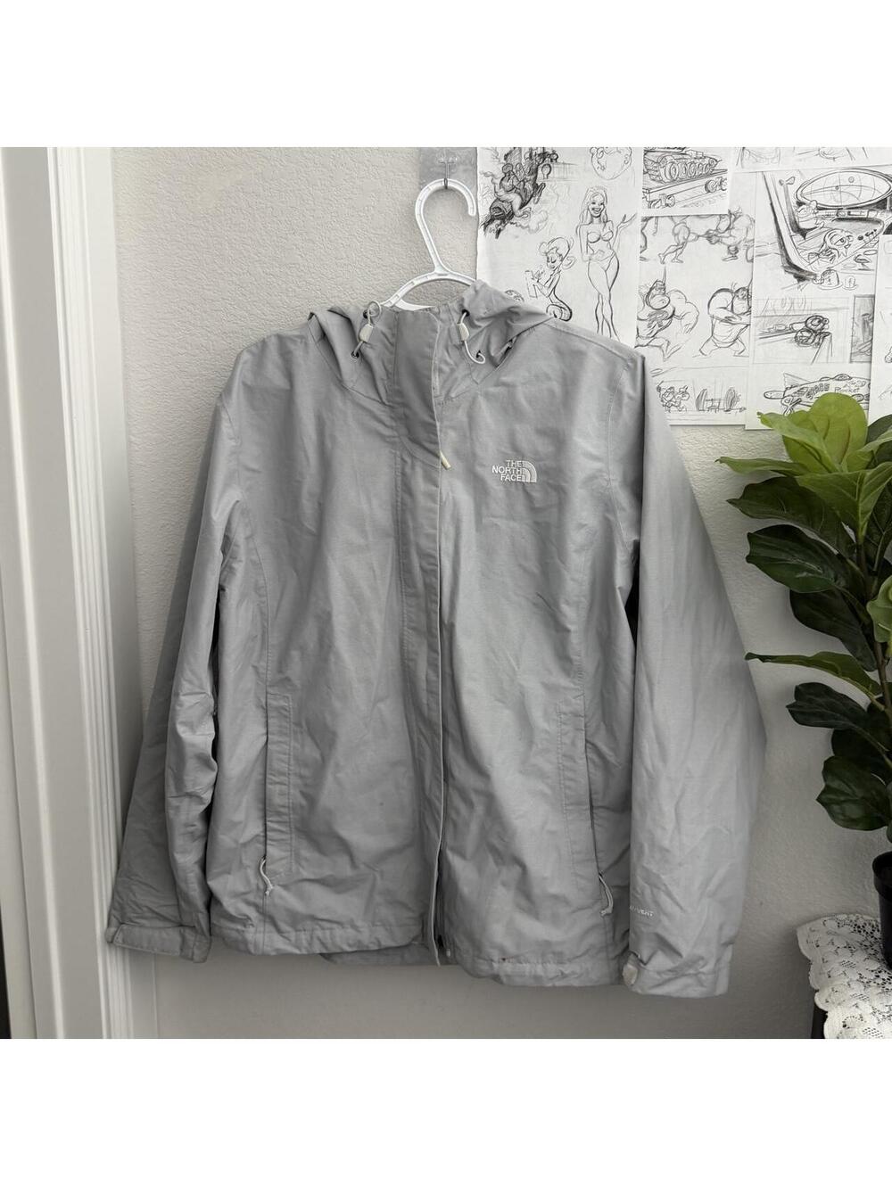 The North Face gray windbreaker jacket